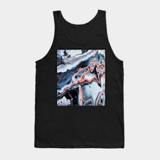 Glacier Sunrise - Abstract Acrylic Pour Painting Tank Top